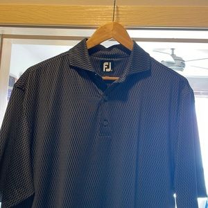 Footjoy goemetric pattern self collar polo